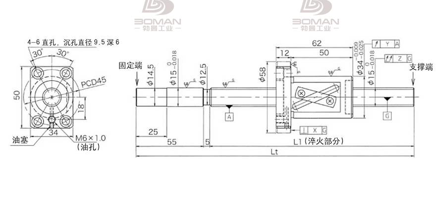 KURODA GG1520AS-BALR-1100A 黑田丝杆替换尺寸视频